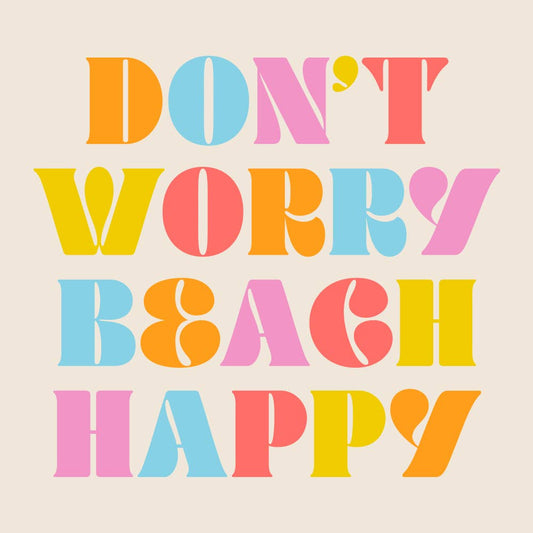 Beach Cocktail Funny Napkins | Don't Worry Beach Happy