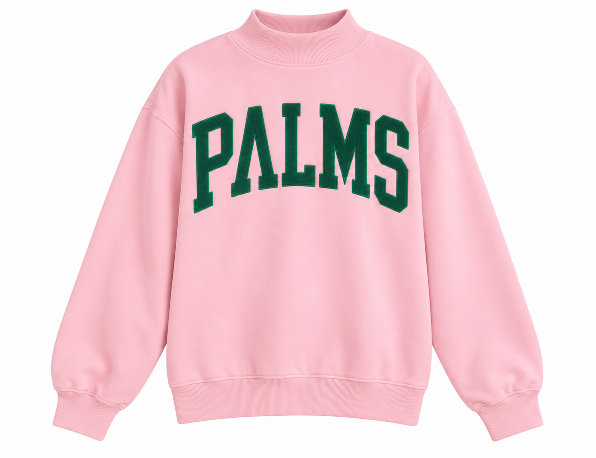 Palms Mock Neck - Pink