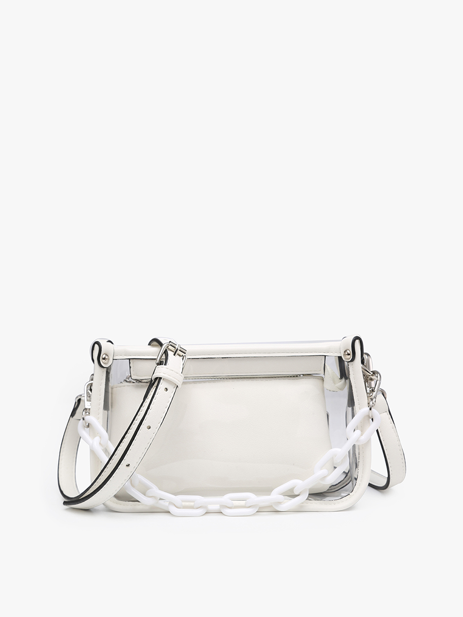 Jessica Stadium Clear Crossbody Bag – Chain Strap | M2226CR