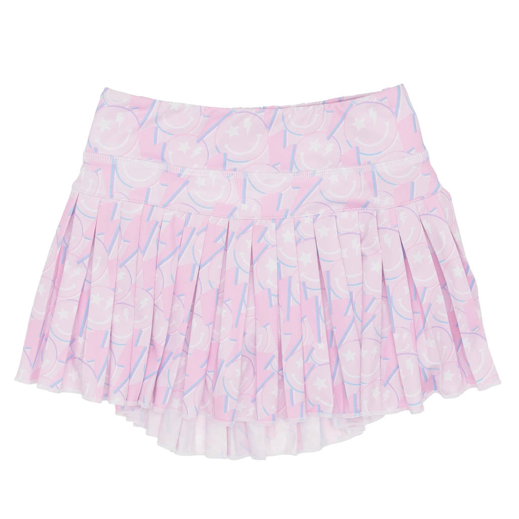 Smiley Spark Mini Pleated Skort