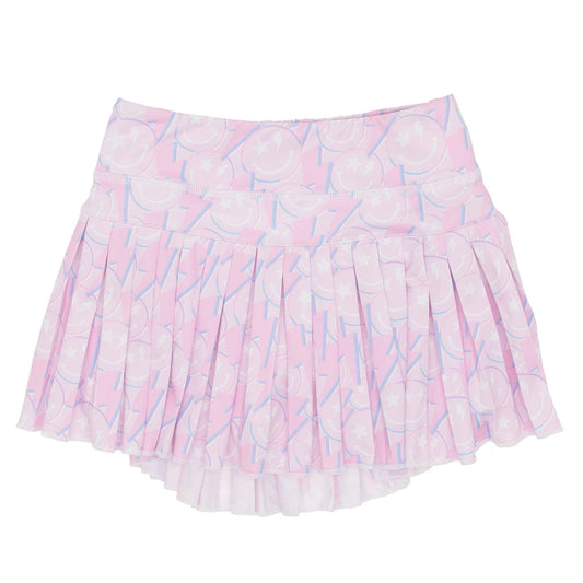 Smiley Spark Mini Pleated Skort
