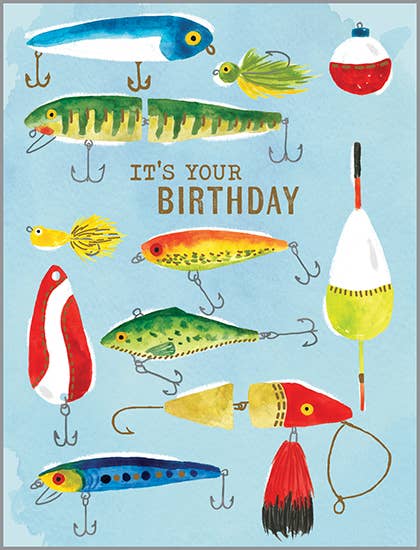 Birthday Card - Fishing Lures