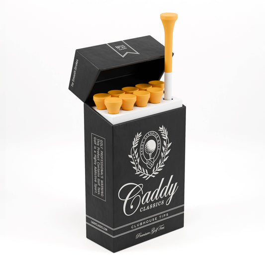 Clubhouse Tips | Golf Tee Holder + 10 Plastic 3¼ Inch Tees