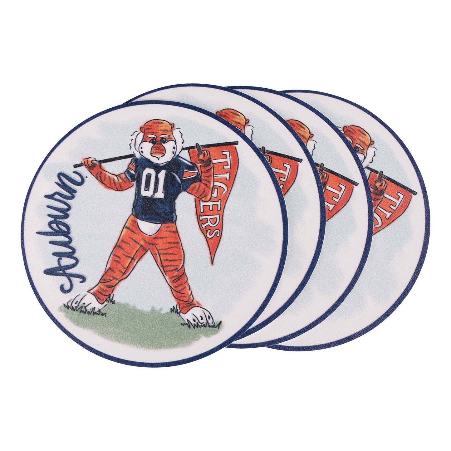 Auburn Mascot Coaster Set/4