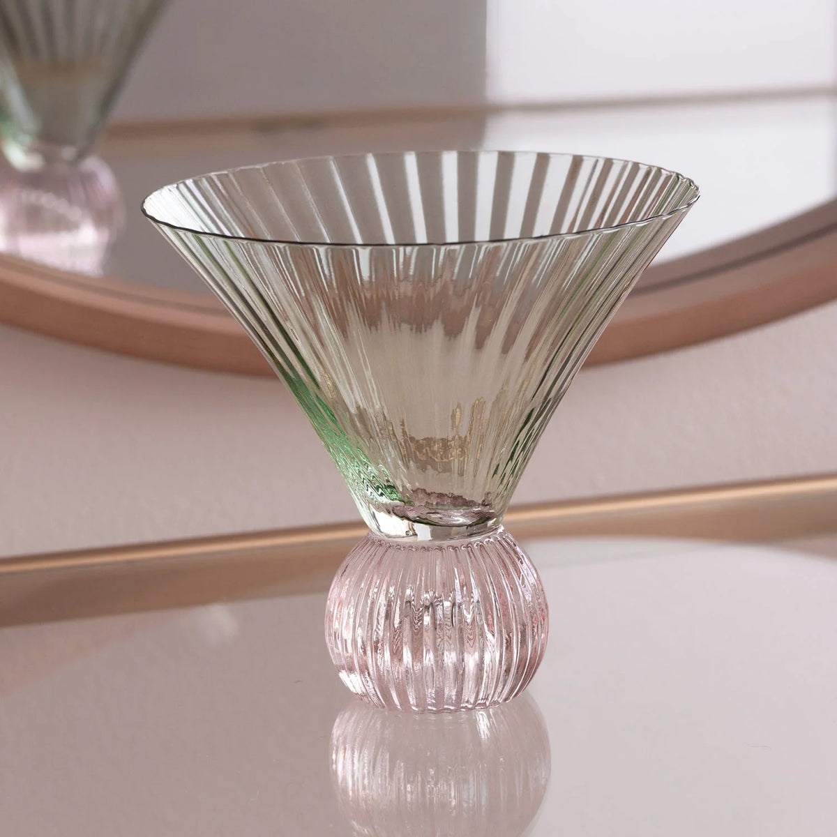 Venice Martini Glasses Set of 4 - Pink / Green
