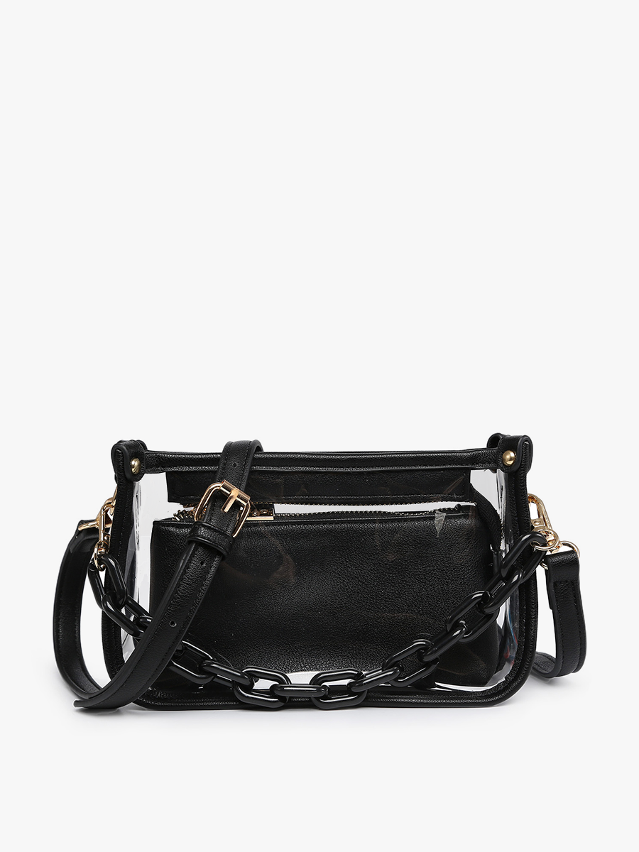 Jessica Stadium Clear Crossbody Bag – Chain Strap | M2226CR