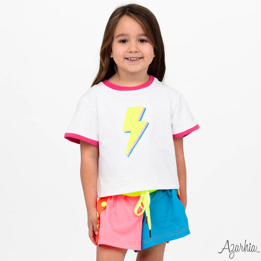 Pink Neon Colorblock Short