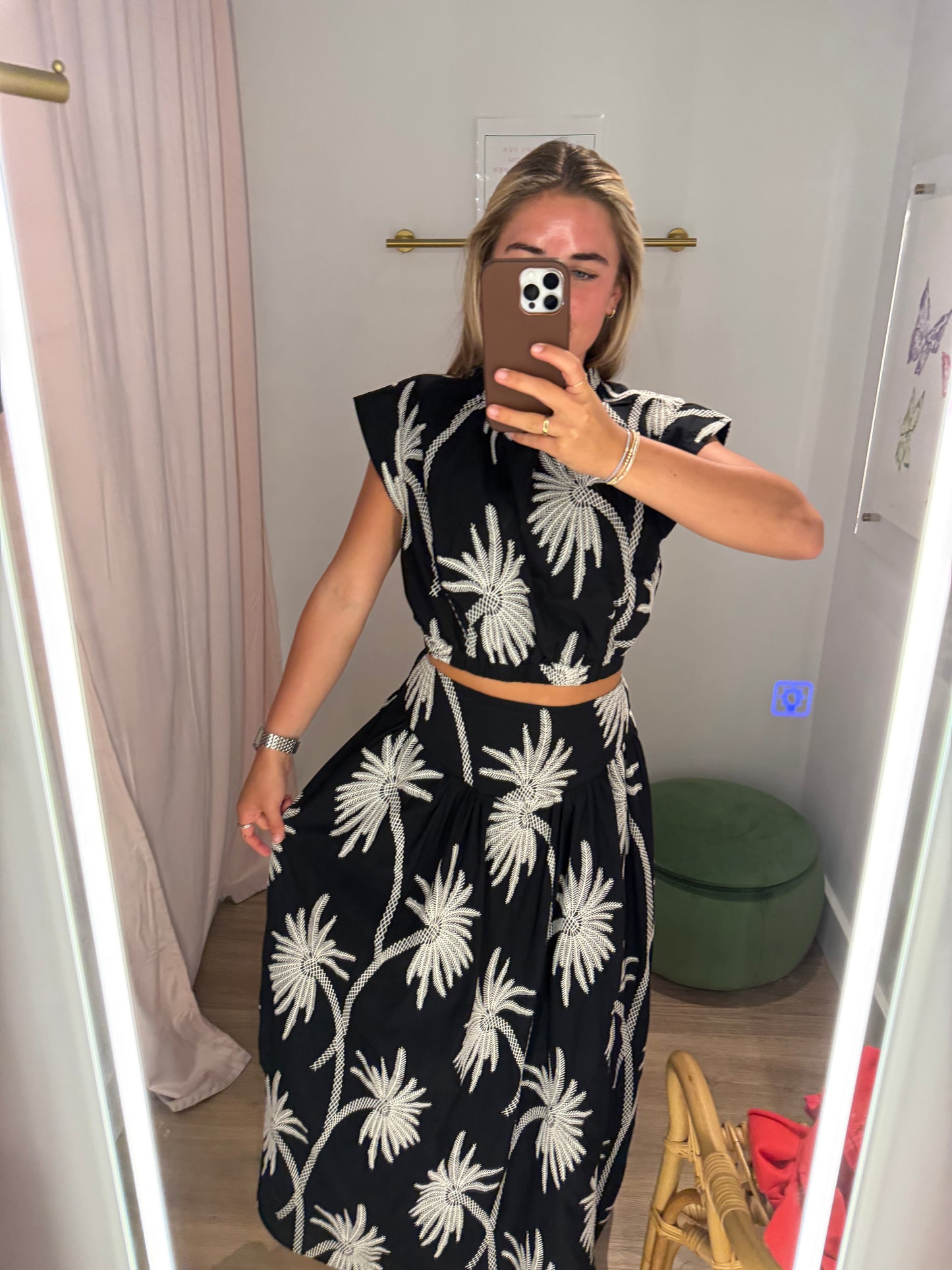 Embroidered Maxi Skirt