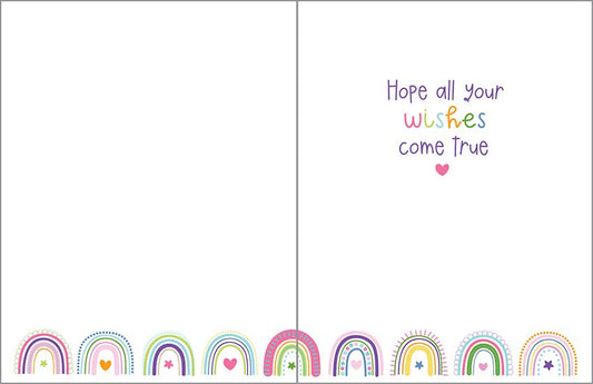 Birthday Greeting Card - Rainbows