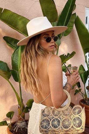 BILLIE - 100% Wool Felt Rancher, Satin Lined, Ivory