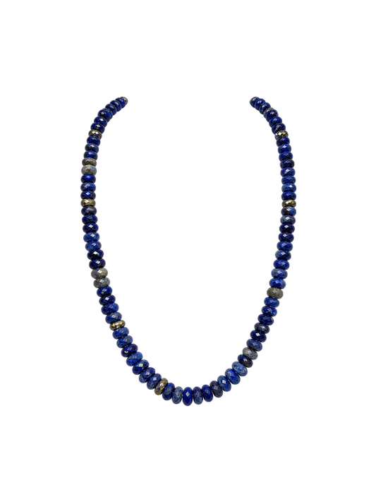 Deep Blue Beaded Glass Necklace