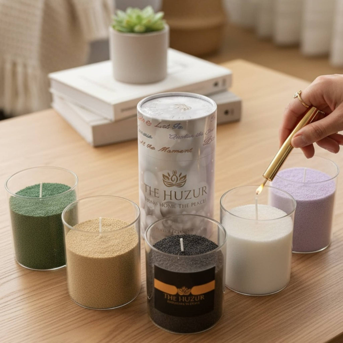 Sand Candle, Scented Candle Pearl Candle in 5 colors