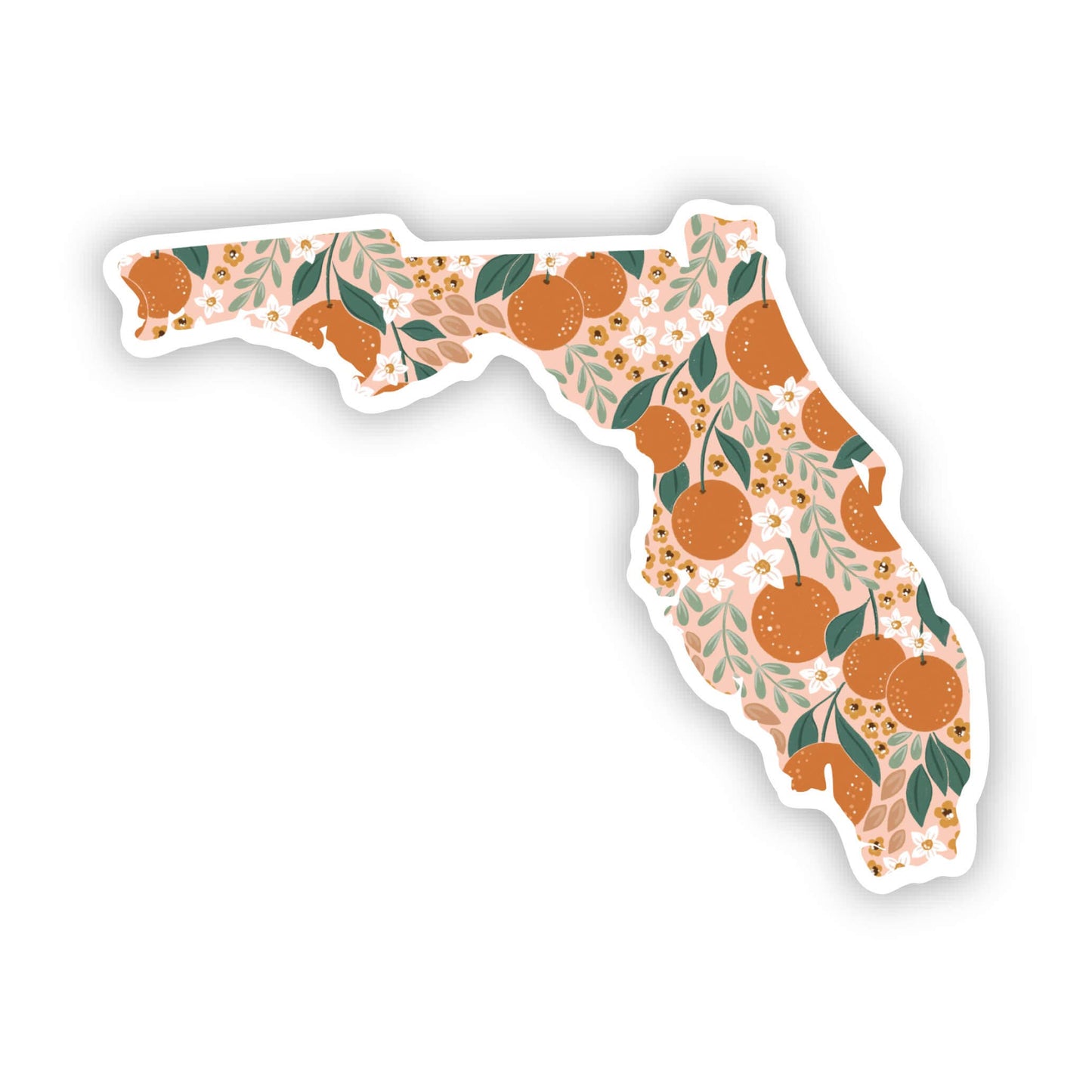 Florida Floral State Sticker 3x3in.