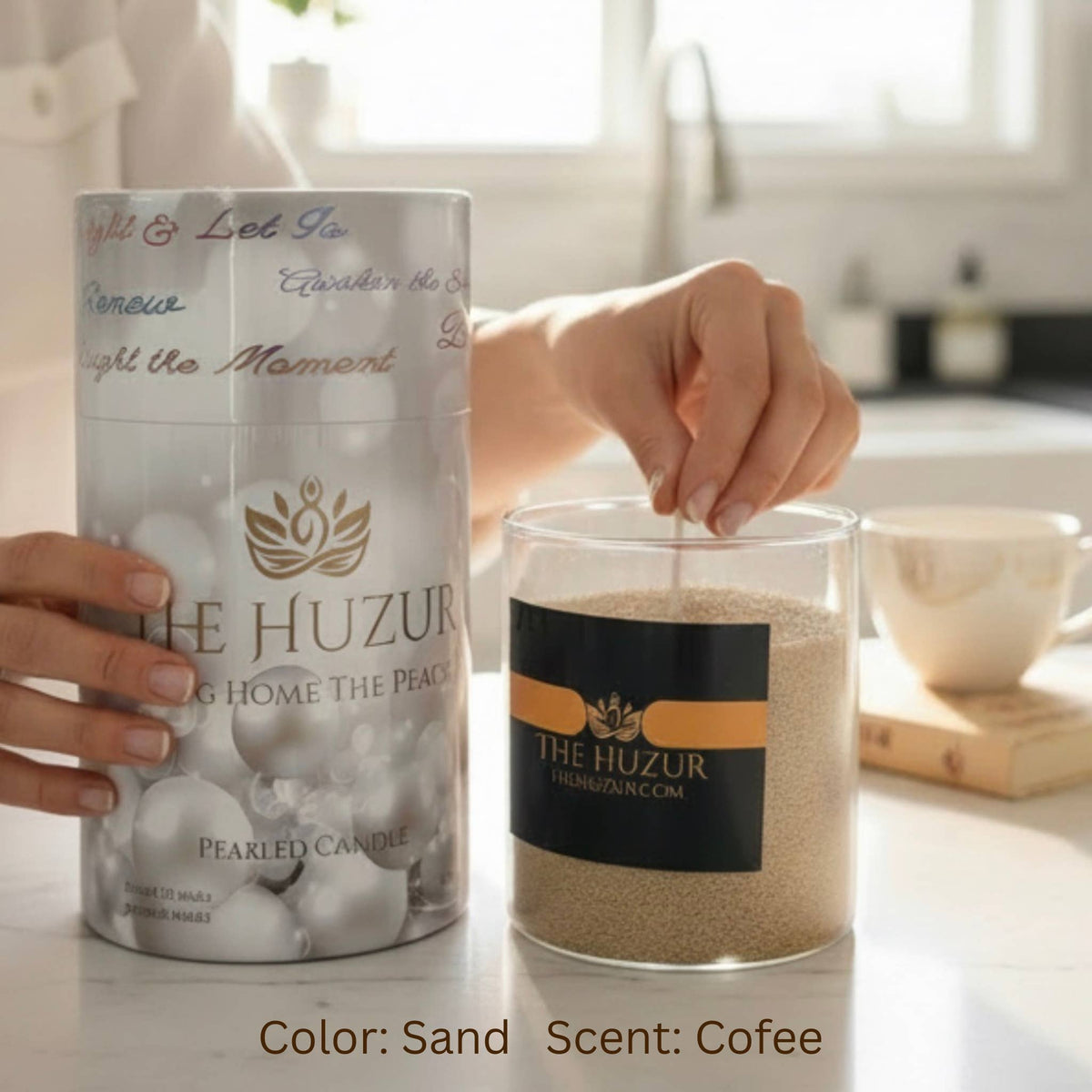 Sand Candle, Scented Candle Pearl Candle in 5 colors