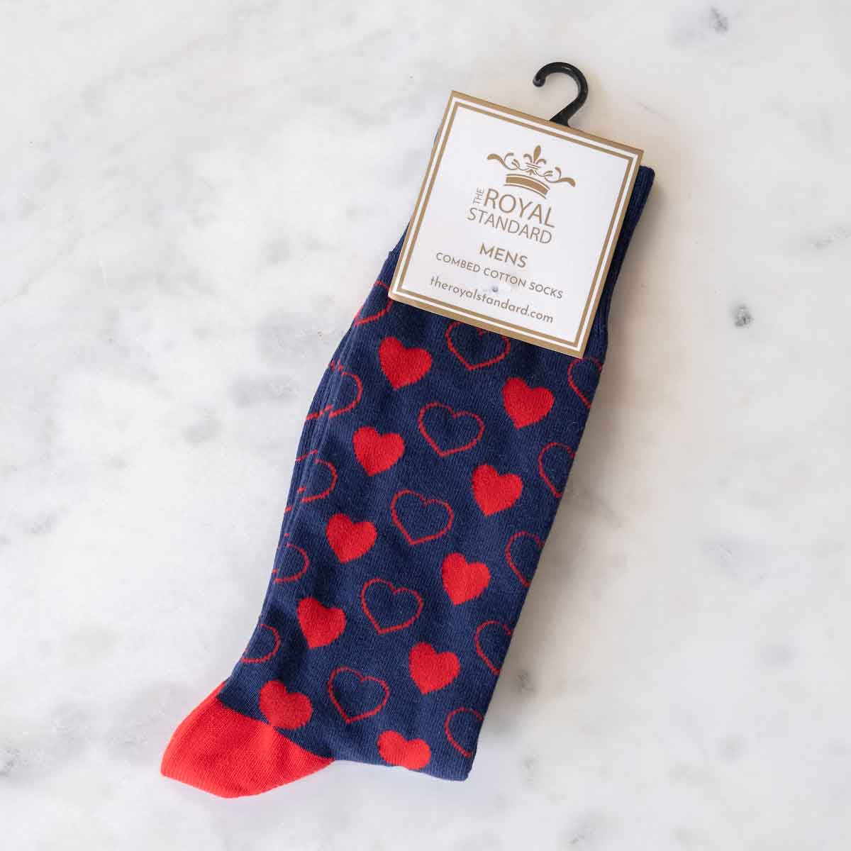 Men's Heart Socks One Size