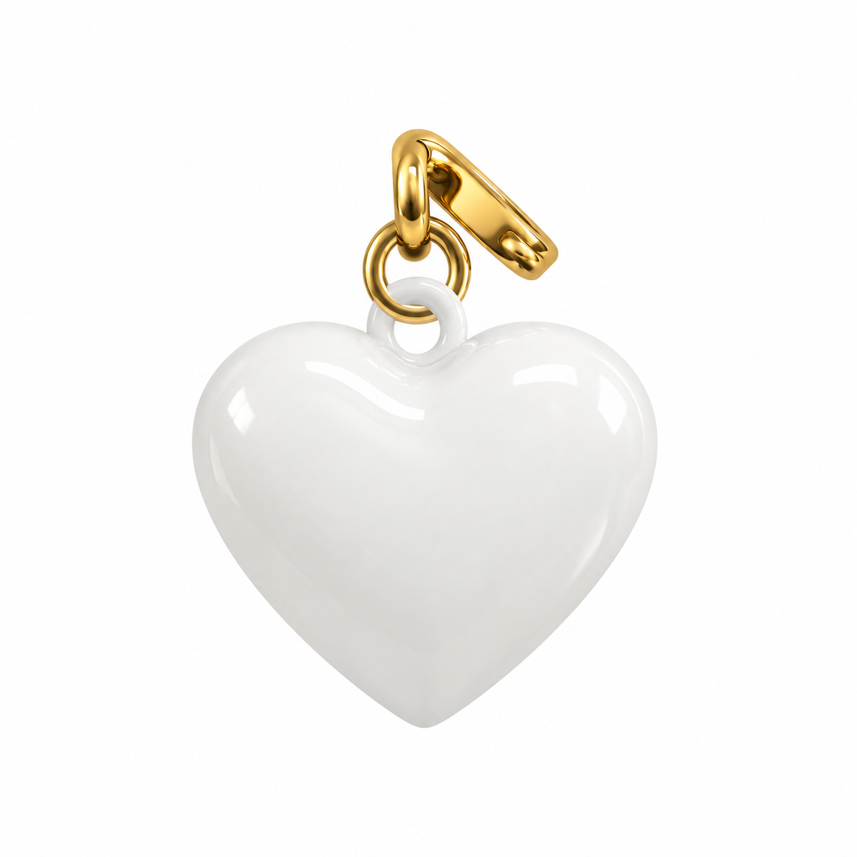 White Puff Heart