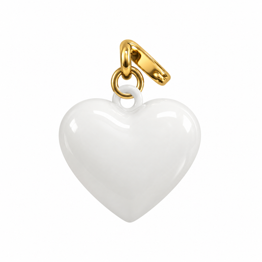 White Puff Heart