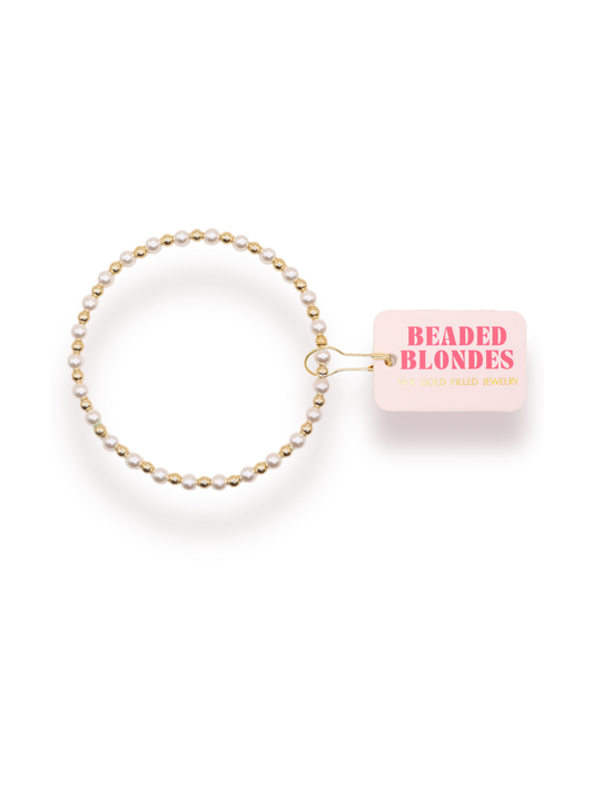 Luci Pearl Bracelet in Gold