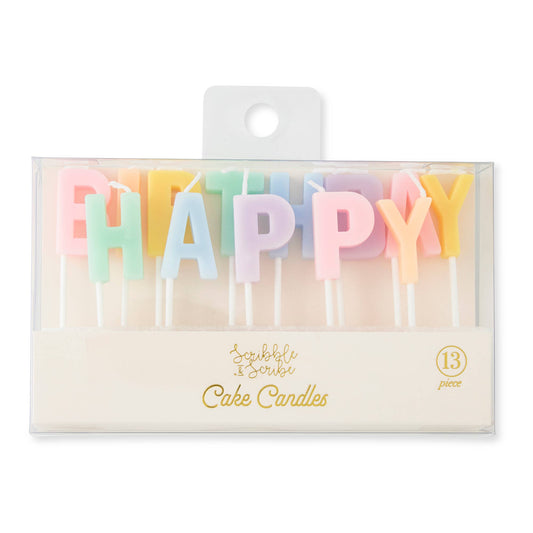13pc Cake Candles - Happy Birthday