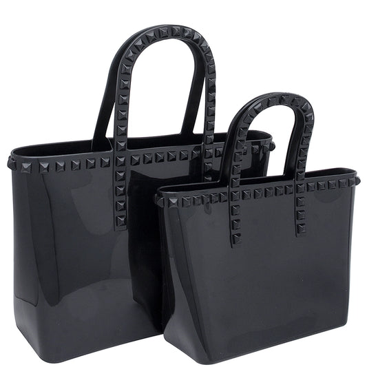 Jelly Studded Tote Bag (Black)