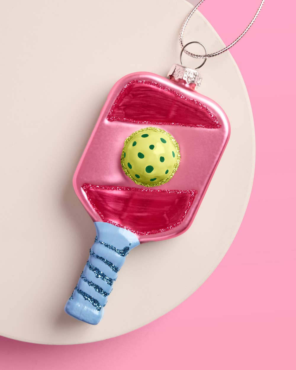 Pickleball Christmas Ornament - glass ornament