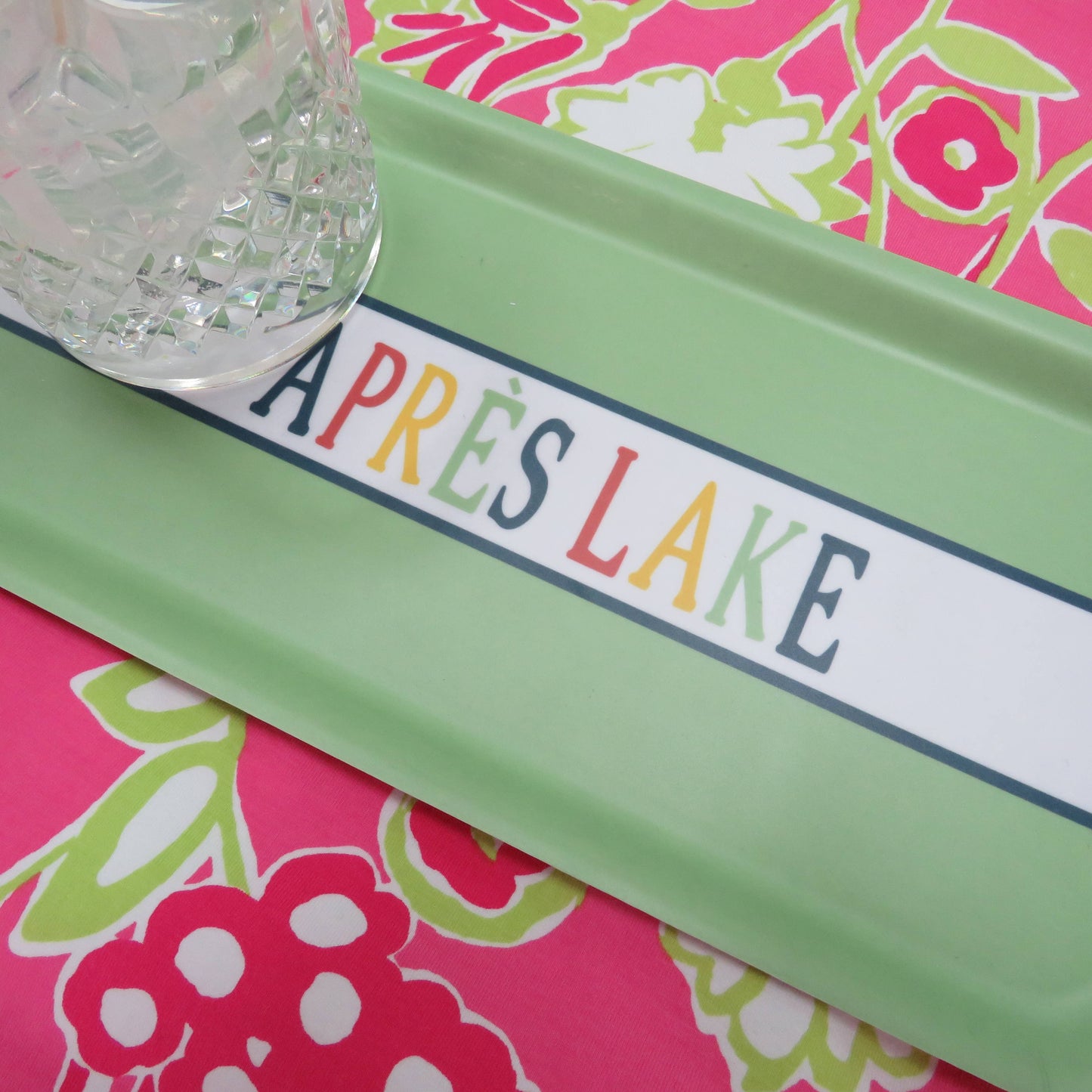 Coastal Décor – Whimsical 30A Pink Serving Tray - 3 Sizes