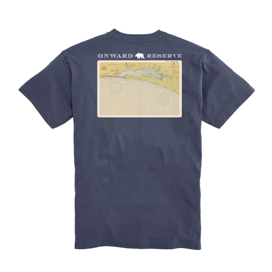 30-A Coastline Postcard Tee - Dark Denim