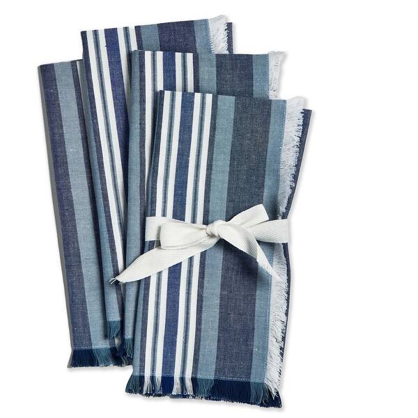 Azure Stripe Napkin Set of 4