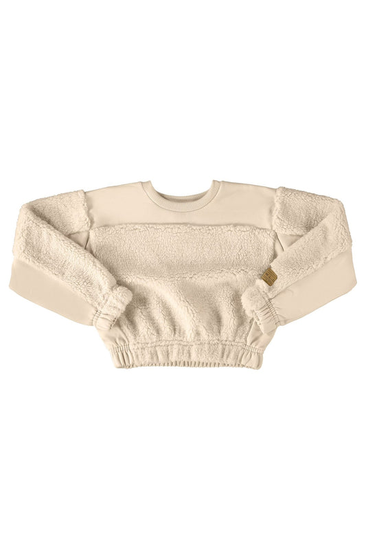 Fuzzy Sweatshirt - Beige