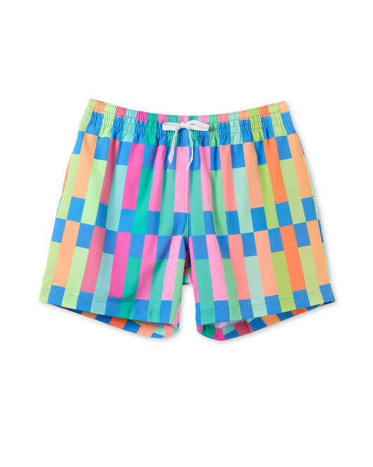 The Technicolor Stitches Classic Lined Swim Trunks 5.5"