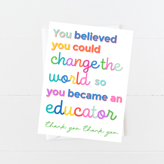 Teacher Appreciation Card