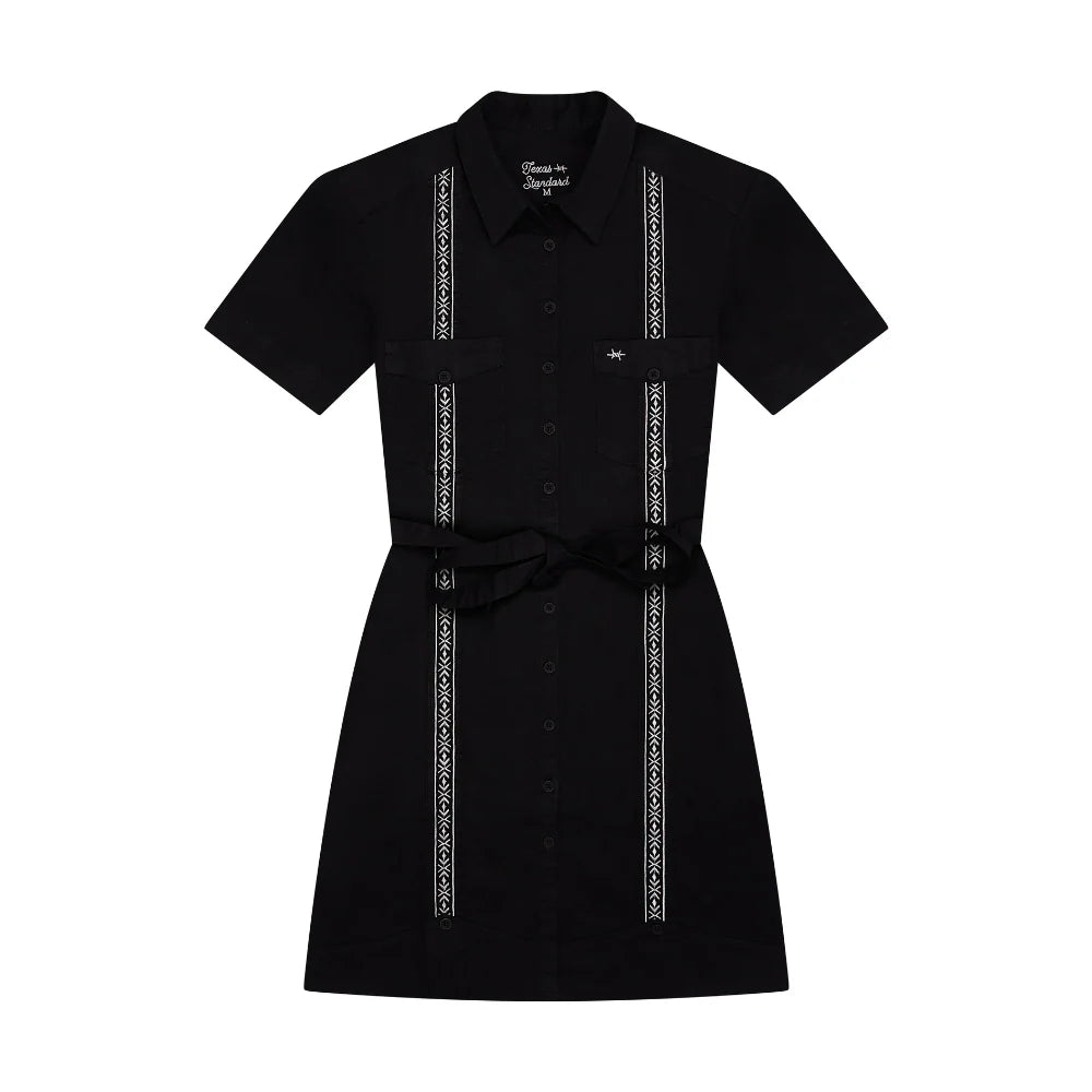 Tejas Guayabera Dress - Diablo Plata