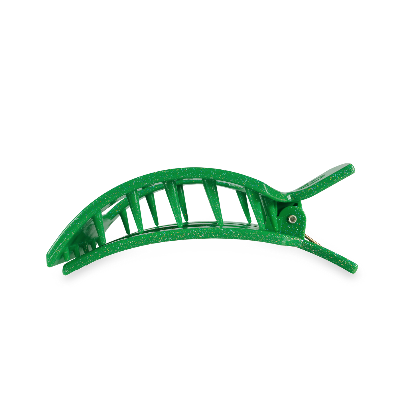 Square Flat Hair Clip | Large | Shamrock Shimmer