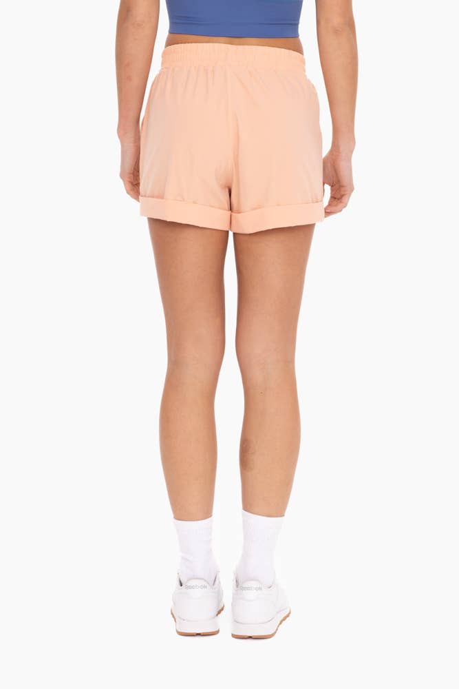 Highwaist Athleisure Shorts with Cuffed Leg