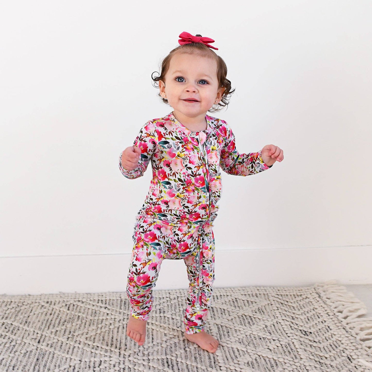 Eloise Ruffle E Zip Bamboo Baby Outfit Sleepies Little