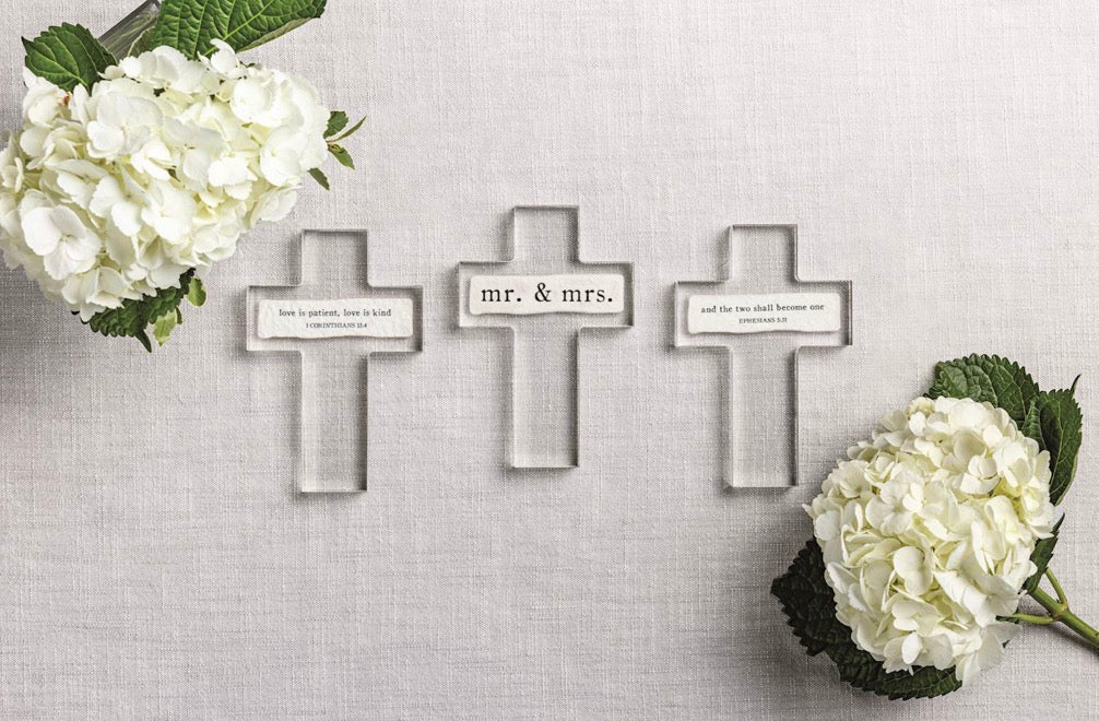 Love is Paper Cross in Acrylic