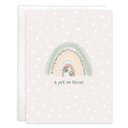 Pet Sympathy Greeting Card - Rainbow Bridge