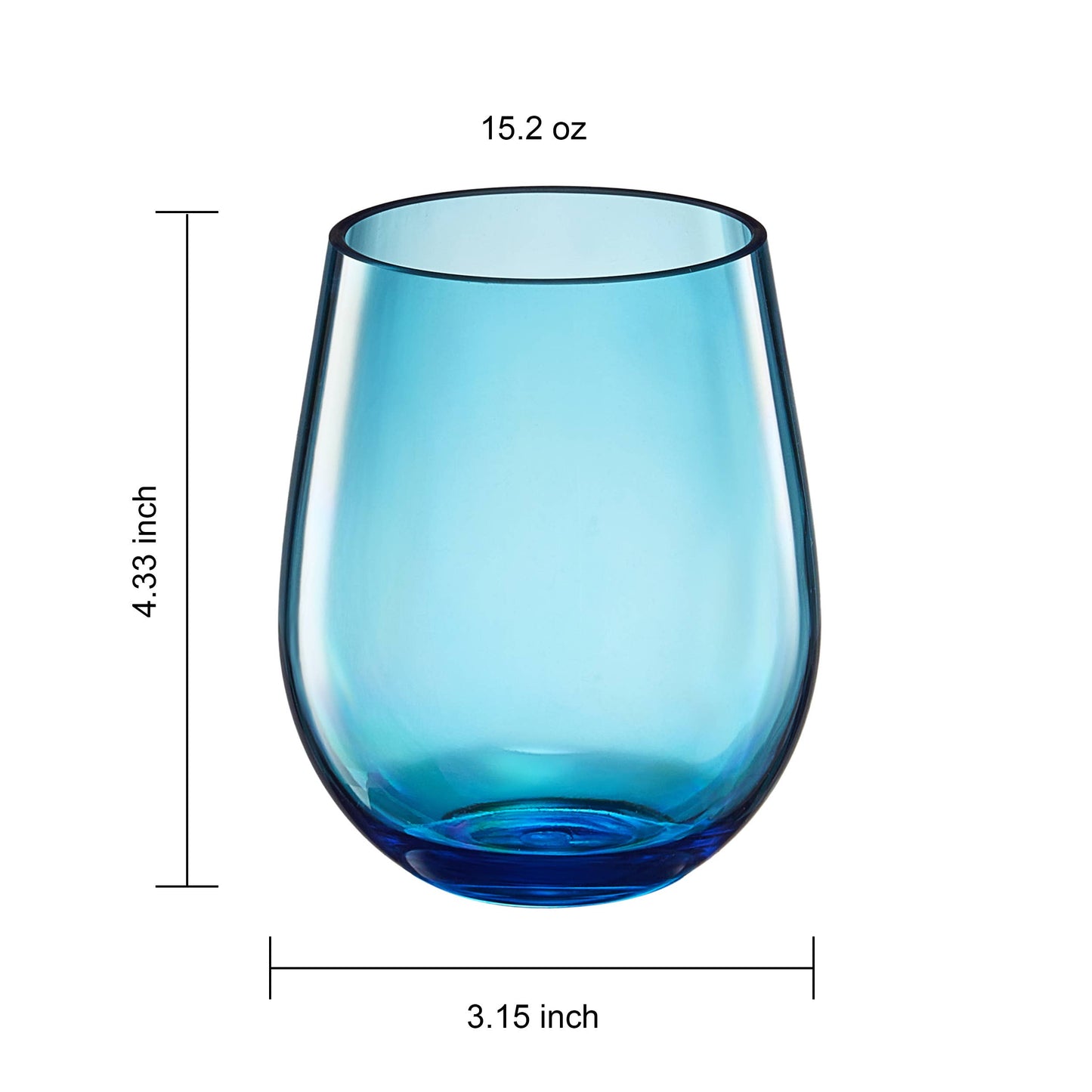 European Style Plastic Acrylic Unbreakable Wine Glass 12-Set