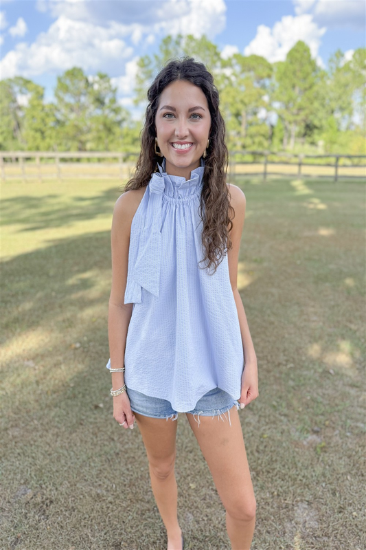 Bridget Seersucker Stripe Top