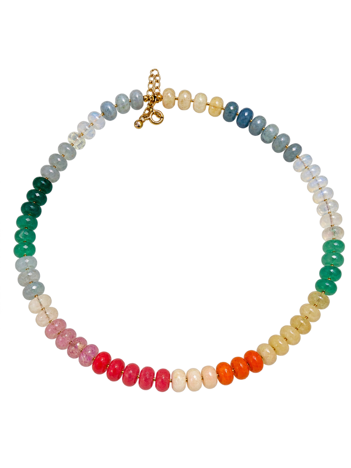 Rainbow Glass Beaded Necklace