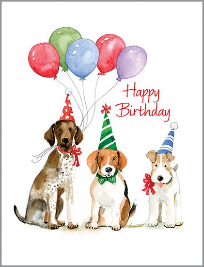 Birthday Card - Birthday Party Dogs