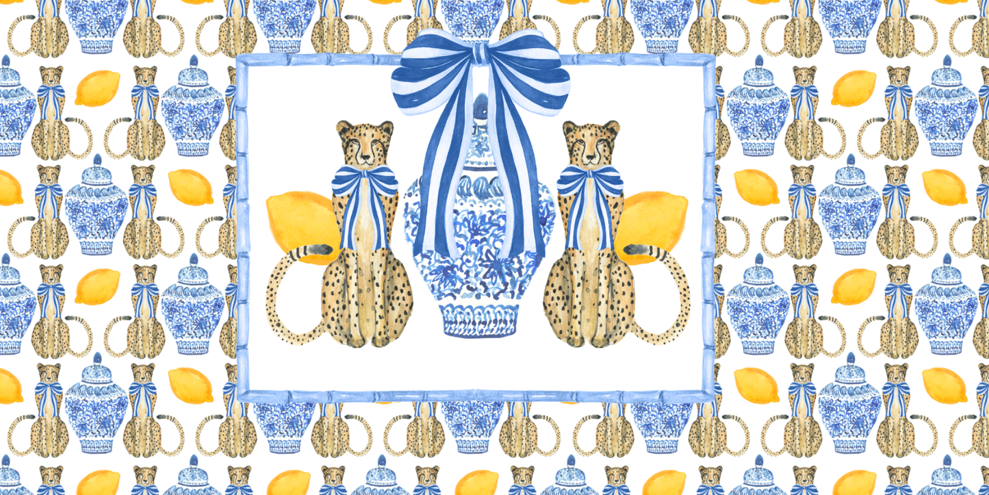 5.5x11 CHINOISERIE trinket tray insert set of 5