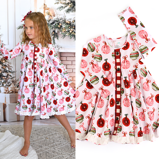 Kit Ornaments BUTTON DRESS Christmas Bamboo Outfit