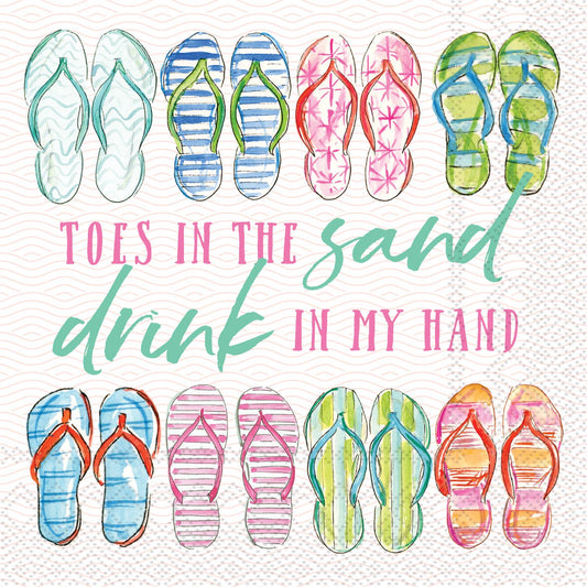 Paper Cocktail Napkins 20 Ct Sand In My Toes Rosanne Beck