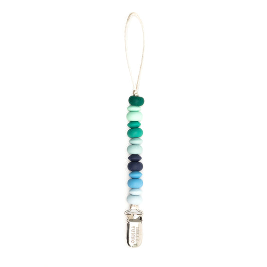 Blue Multicolor Pacifier Clip