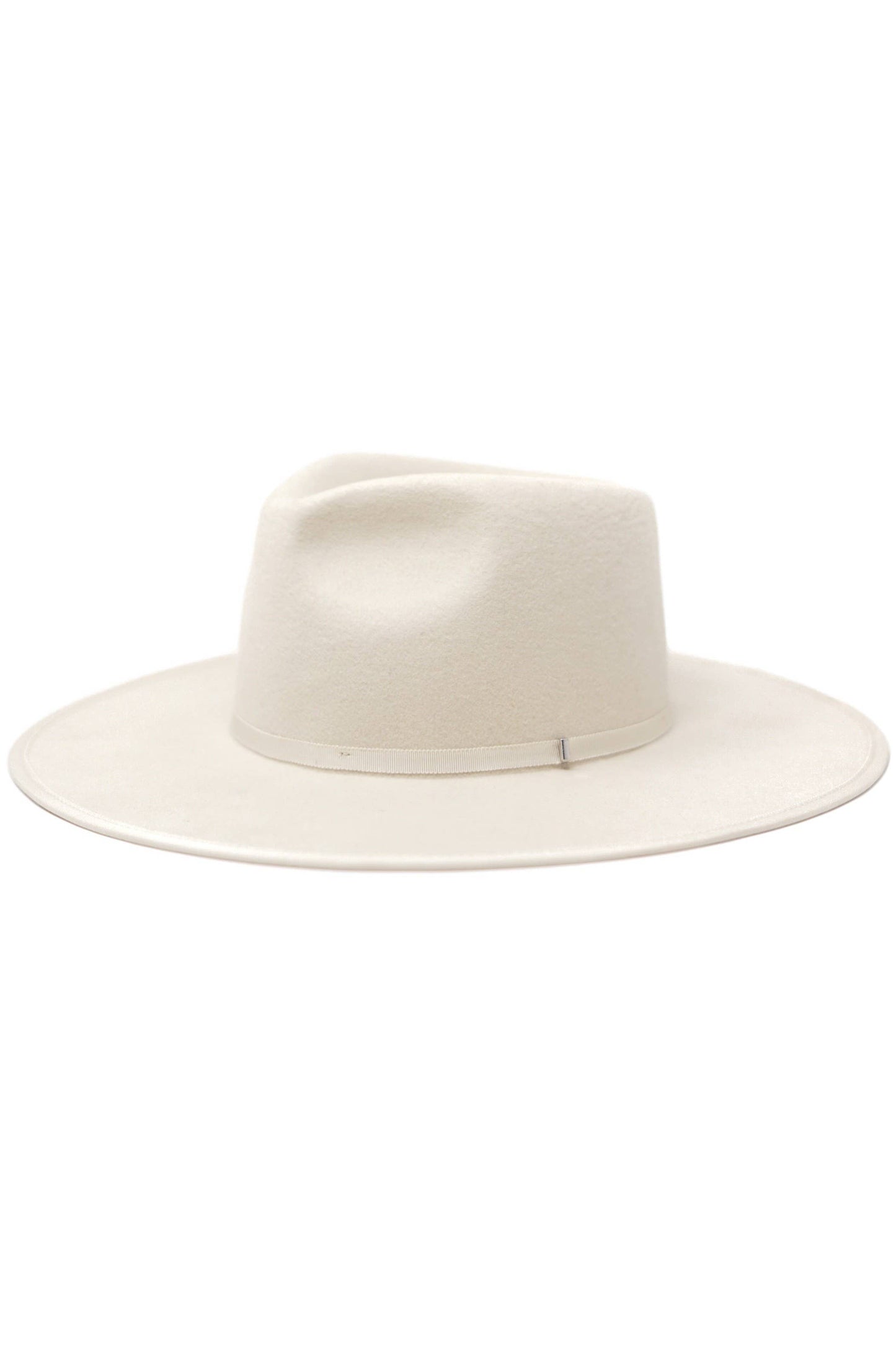 BILLIE - 100% Wool Felt Rancher, Satin Lined, Ivory