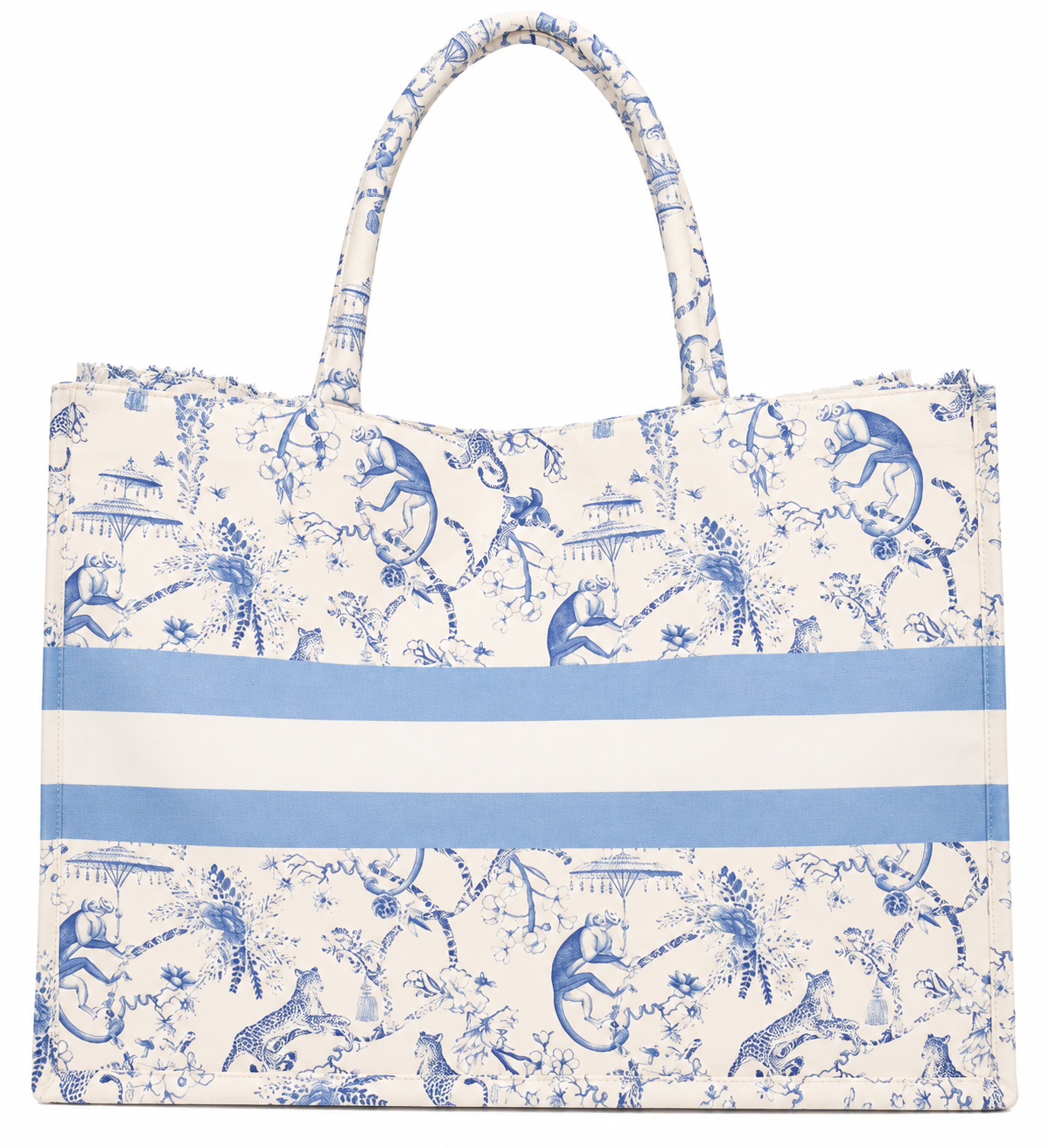 Borneo Classic Tote White/Blue