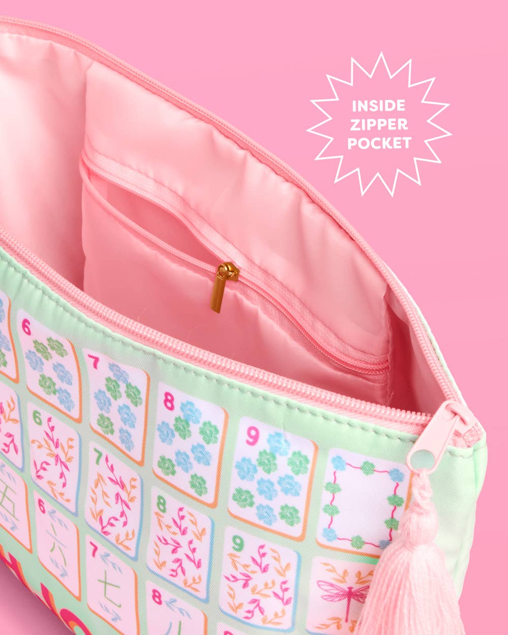 Mahjong Tile Bag - Nylon Zipper Bag