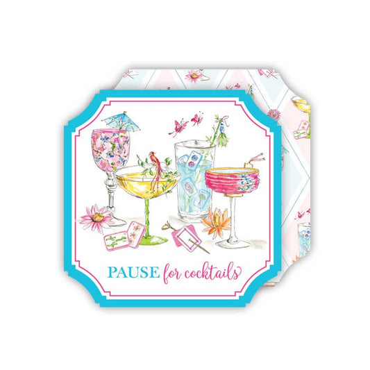 Mahjong Cocktails Pause For Cocktails Ticket Coasters