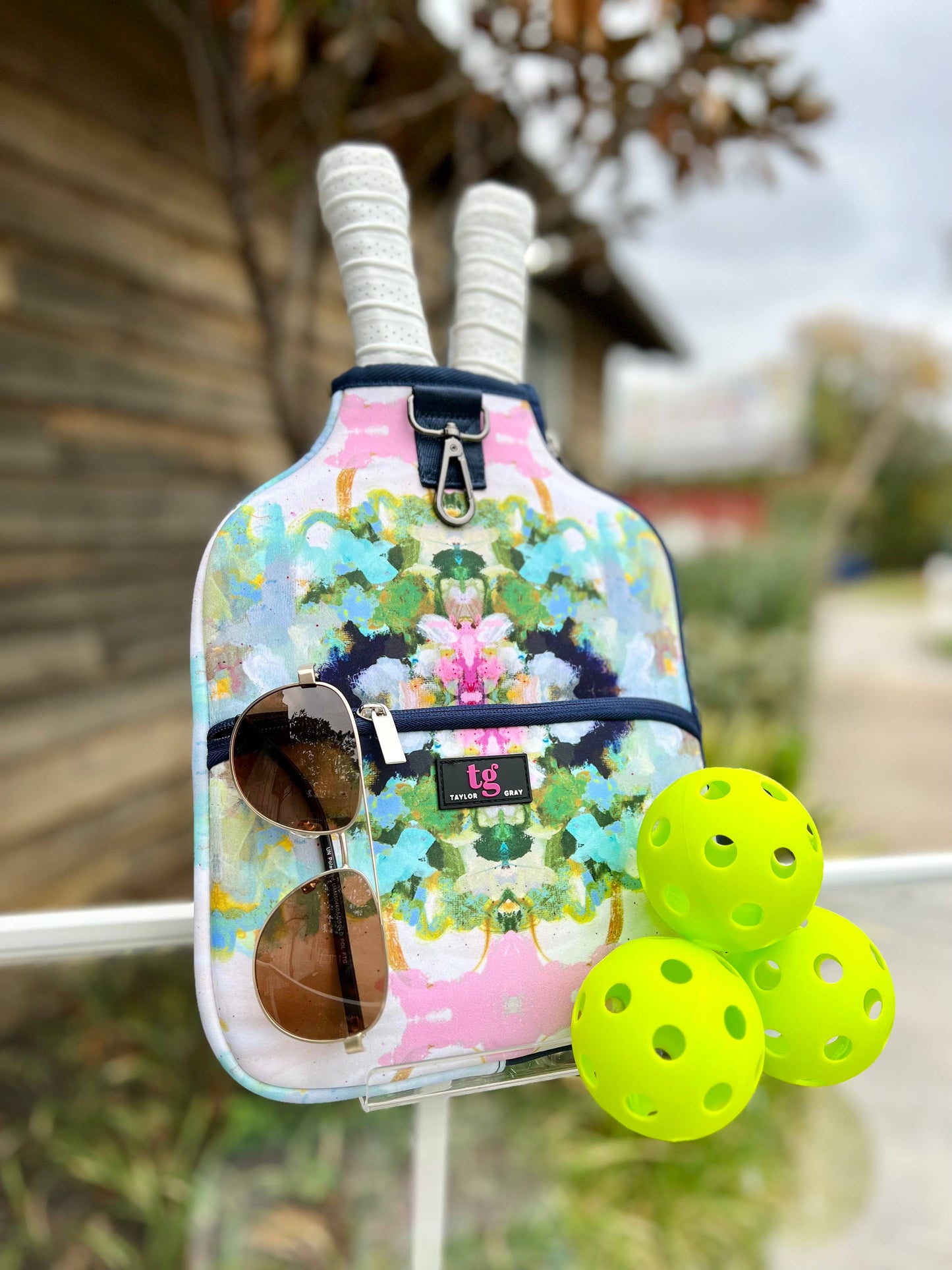 Nantucket Bloom Pickleball Paddle Cover | Laura Park